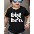 thumbnail image 1 of MILKYSHIP "big bro." Graphic Tee - Casual Summer T-Shirt for Youngsters, Black with White Letter Print, Short Sleeve, Round Neck, Casual Wear | Playful Print | Comfortable Fit, Kids T Shirt, 1 of 6