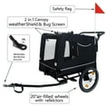 thumbnail image 5 of Jopath 2-in-1 Pet Bike Trailer Dog Cart for Bicycle, Detachable Bike Hitch & Push Handle Included,Quick Release Wheel, Non-Slip Floor, Internal Leash Extra Large for Large and Medium Pets Black, 5 of 9
