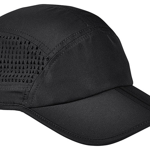 Big Accessories Foldable Bill Performance Cap – Runner-Style Hat With Perforated Panels, Adjustable Fit