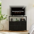 thumbnail image 6 of Black Dresser, c Cabinet with Storage Drawers, Fabric TV Console, Media Gaming Stand for Living Room, Bedroom, 6 of 10