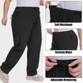 thumbnail image 4 of FEN AI Plus Size Pants for Women Black Cargo Pants Hiking Water Resistant UPF 50+ Joggers Sweatpants 5 Zipper Pockets XL, 4 of 7