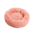 thumbnail image 4 of Cama nido de peluche con forma de donut para mascotas, acogedora y cómoda, ideal para dormir, para perros y gatos, con cojín en forma de donut para rosa, 4 of 8