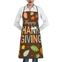 Rocae Happy Thanksgiving With Gnome for Kitchen Aprons for Women Adjustable Cooking Kitchen Chef Apron for Men with Pockets