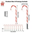 thumbnail image 2 of Set of 10 Christmas Candy Cane LED Pathway Lights with Remote Control, Plug-In, 2 of 8