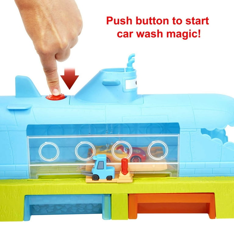 Disney Pixar Cars Transforming Submarine Car Wash Playset Includes Color Change Lightning McQueen Toy Car Walmart