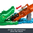 thumbnail image 4 of Hot Wheels Monster Trucks Crocodile Crash Challenge Playset & 1:64 Scale Mega-Wrex Toy Vehicle, 4 of 7