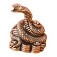 thumbnail image 4 of Estatua de serpiente de latón, escultura Animal, adorno de escritorio, figura en miniatura para gabinete, 4 of 9