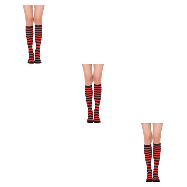 Calcetines hasta el muslo Minnieouse a rayas Botas de calcetín estilo simple CBP334147