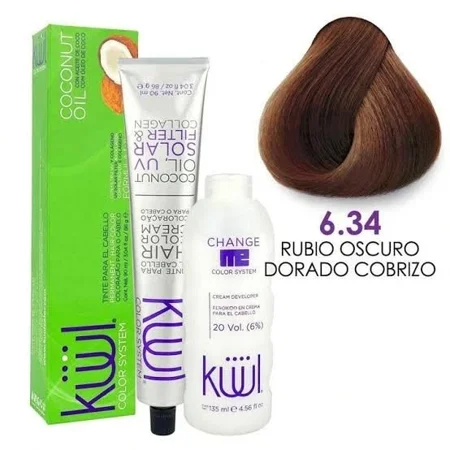 Tinte Kuul Rubio Oscuro Dorado Cobrizo 6.34 90Ml 3.04 Fl Oz Developer Included