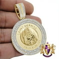 thumbnail image 2 of Real Genuine Diamond Saint Herman Charm Religious Pendent 10K Yellow Gold Finish Unisex, 2 of 6