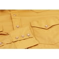 thumbnail image 3 of Red Label Pearl Snap Western Long Sleeve Slim Fit Shirt D-20 (M, Mustard), 3 of 3