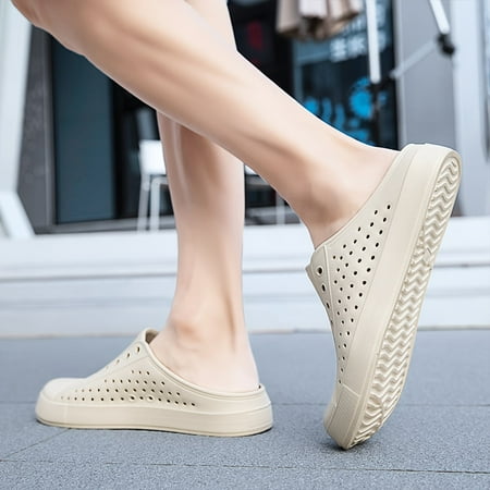

Men s Casual Solid Color Slip On SlippersFor Indoor Outdoor Beach Spring And Summer Breathable Non-slip Sandals-40