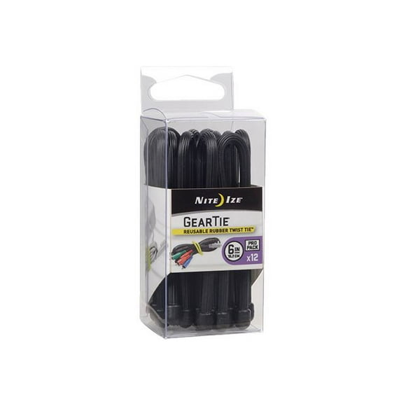 Nite Ize Gear Tie 6" Pro Pack - Cable tie kit - black
