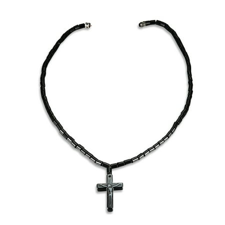1 Pcs Weight Loss Healthcare Round Black Stone Magnetic Therapy Necklace Body Care Hematite Stretch Magnet Jewelry For Men And Women Walmart Canada
