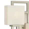 thumbnail image 3 of Possini Euro Design Modern Wall Light Sconces Set of 2 Brushed Nickel Hardwired 13 3/4" 2-Light Fixture Opal Glass for Bedroom, 3 of 8