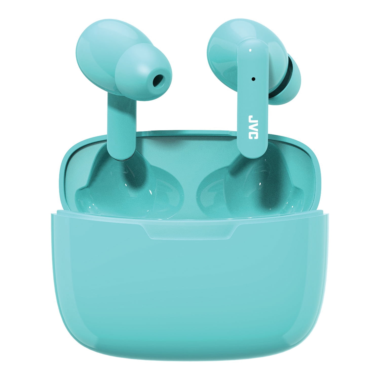 JVC Ultra-Compact Bluetooth Earbuds, True Wireless with Charging Case, HA-D5T (Green), HAD5TG