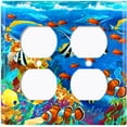thumbnail image 3 of Metal Light Switch Plate Cover Colorful Ocean Coral Reef, 3 of 13