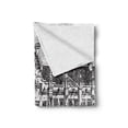 thumbnail image 2 of City Soft Flannel Fleece Blanket, Vintage Aged Drawing of Falkland Palace Scotland UK Nostalgic Times Print, Cozy Plush for Indoor and Outdoor Use, 70" x 90", Charcoal Grey and White, by Ambesonne, 2 of 6