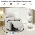 thumbnail image 5 of Korser Swivel Rocker Small Recliner Chair for Small Spaces for Living Room,Nursery,Beige, 5 of 7