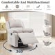 thumbnail image 4 of Korser Sillón Reclinable Giratorio 360°Adultos,Mecedora Pequeña Para Espacios Reducidos,Lino,Beige, 4 of 6
