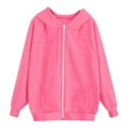 thumbnail image 5 of MESSUEN Zip Up Hoodie Women Baggy Sweatshirt for Women Long Sleeve Hoodies for Women Sleeveless T Shirts for Women Fall Jacket Womens Jacket Tee Shirts Womens Hot Pink L, 5 of 7