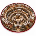 thumbnail image 2 of Christmas Area Rug, 15.75" Round Christmas Rug For Living Room, Traditional Holiday Decorative Mat, 2 of 4