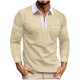 thumbnail image 1 of Blusa y camisa de manga larga con cuello vuelto para hombre, moda informal, cremallera, bloqueo de color, bolsillo, cuello vuelto, abrigo de manga larga de poliéster para hombre, 1 of 2
