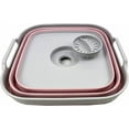 thumbnail image 2 of SAMMART 10L (2.6 gallons) Collapsible Plastic Dishpan with Draining Plug - Portable Washing Tub/Basin - Foldable Tub - Space Saving Kitchen Storage, 2 of 5