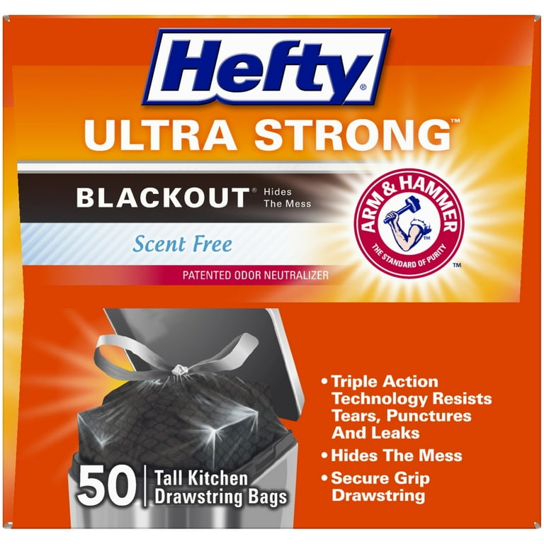 Hefty® Ultra Strong™ Blackout Tall Kitchen 13 Gallon Drawstring