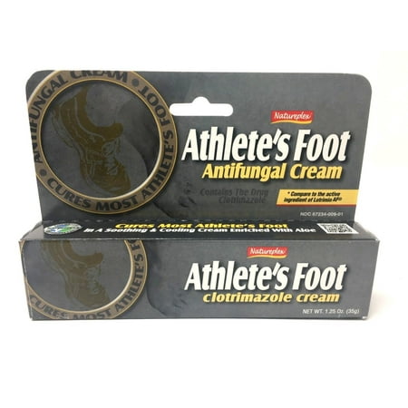 Antifungal Cream for Athlete's Foot 1% Clotrimazole Cures 1.25 oz Pack of