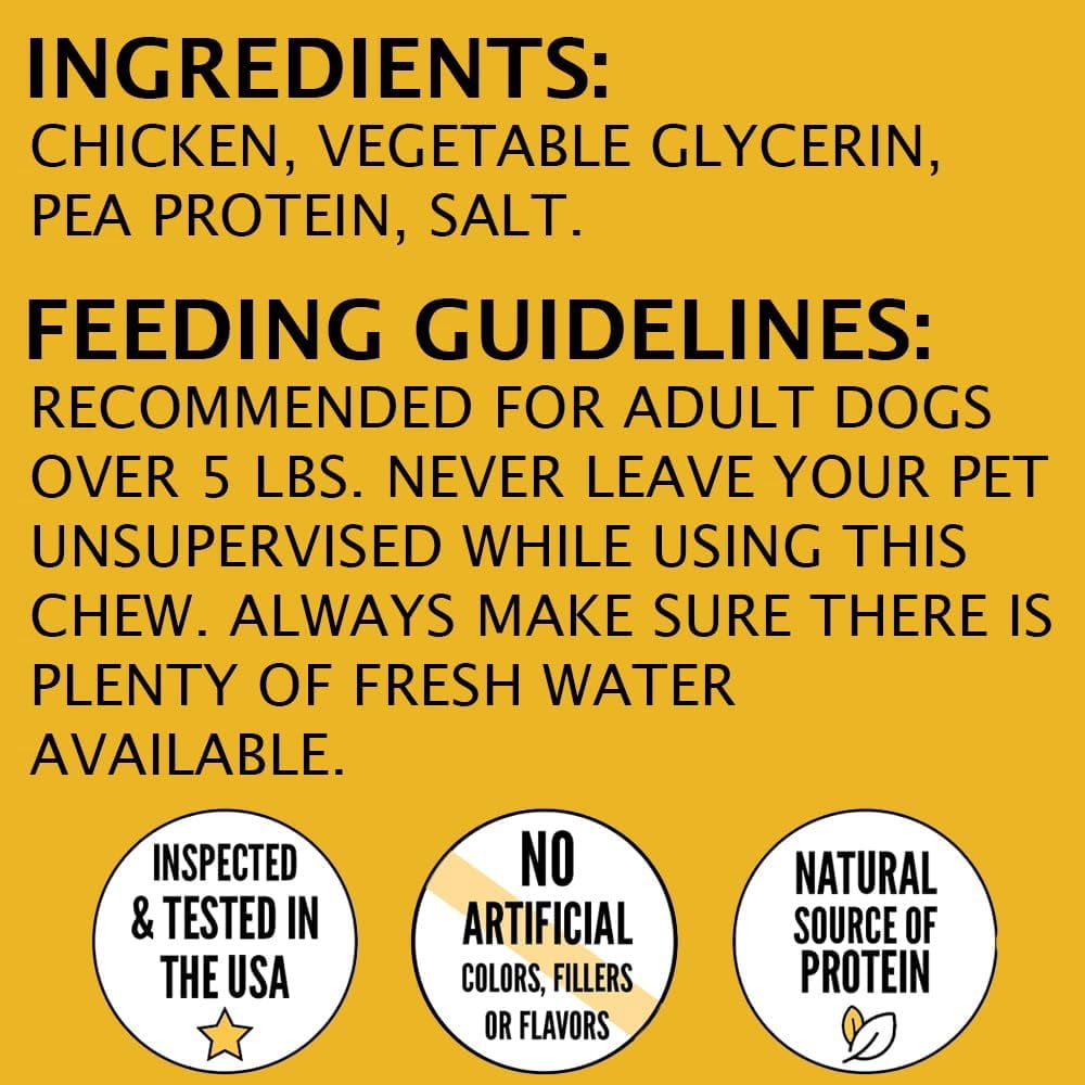 Hubert Pet Gourmet All Natural Chicken Jerky Treats for Dogs - 2.5 lbs Resealable Pack