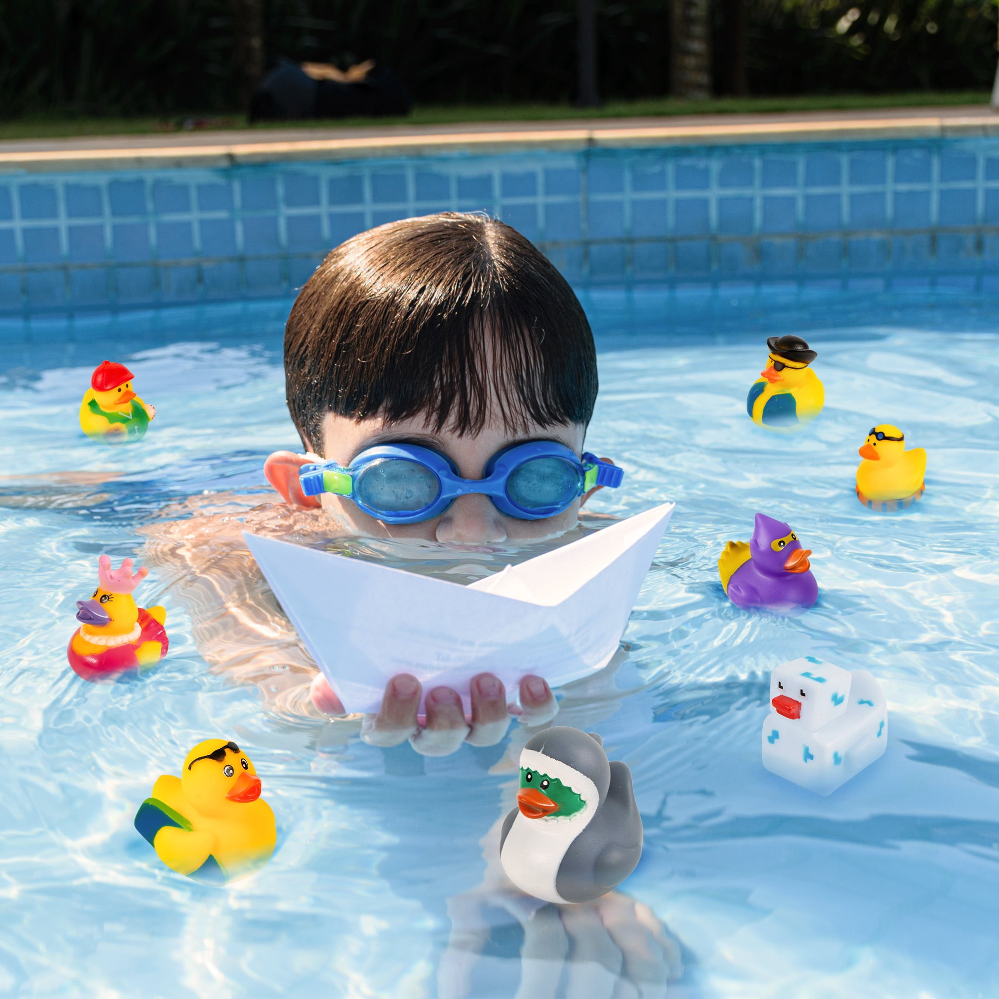 Joyfy 60 Pcs Rubber Ducks for Jeep, Mini Rubber Duckie Toys with Mesh Carry Bag for Kids Baby Bath Shower Toys, Christmas & Birthday Gifts, Halloween Party Favors, Easter Egg Stuffers
