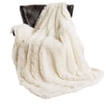 thumbnail image 6 of Homore Fashional Shaggy Faux Fur Throw Blanket for Kids and Adult, 60" x 80" , Cream White, 6 of 8