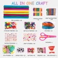 thumbnail image 5 of CandWuom Crafts Supplies for Kids, 1000Pcs+ Pom Poms for Craft Kit Stuff Set with Pipe Cleaners for Kids Ages 4-8 Girls Boys Birathday Gifts, 5 of 7