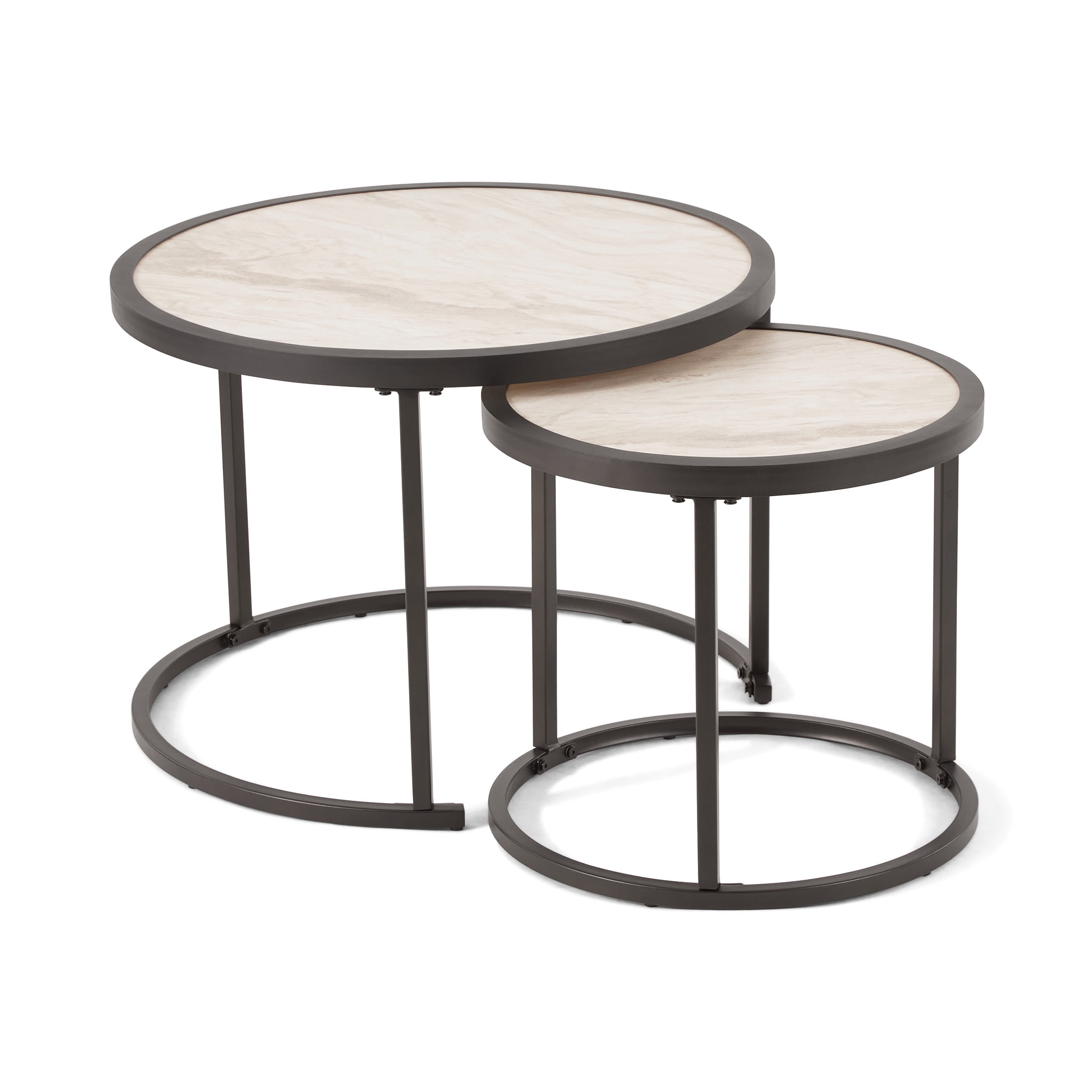 Better Homes & Gardens River Oaks Outdoor Sofa & 2 Nesting Tables with Patio Cover, Red