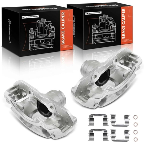 A-Premium Disc Brake Caliper Assembly with Bracket Compatible with Select Ford Models - Focus 2008 2009 2010 2011 - Front Driver and Passenger Side, 2-PC Set