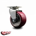 thumbnail image 2 of 4 Inch Poly on Aluminum Wheel Swivel Caster with Roller Bearing Service Caster, 2 of 2