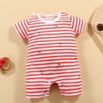 thumbnail image 2 of HCNTES Toddler Children Unisex Short Sleeve Jumpsuit One-Piece Bodysuit Baby Kids Light Pajamas Sleepwear Loungewear for Spring Summer(L01-Hot Pink,18-24 Months), 2 of 4