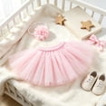 thumbnail image 4 of Ylsteed Newborn Girl Photoshoot Outfit Lace Tulle Tutu Skirt With Headband Infant Princess Costume For 0-3 Months Baby Photo Prop, 4 of 8