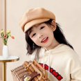 thumbnail image 3 of Lifetechs Children Beret Short Brim Newsboy Cap Autumn Winter Cap Girls Octagonal Cap, 3 of 8