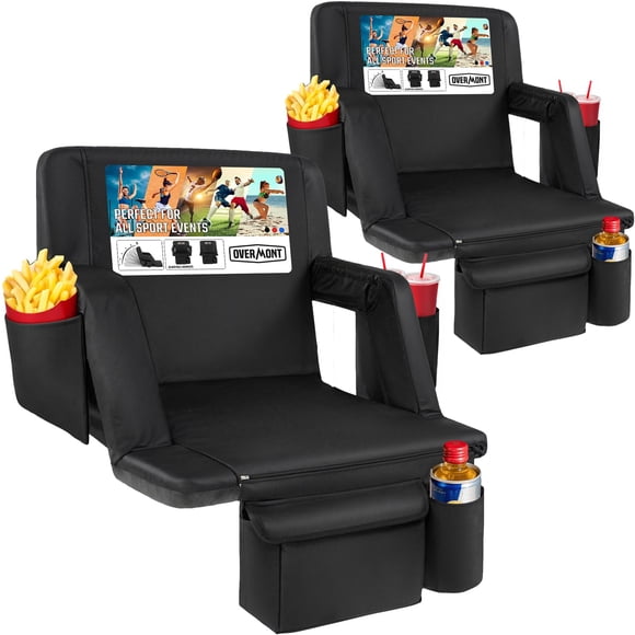 Asiento tipo estadio Overmont con respaldo reclinable de 6 posiciones