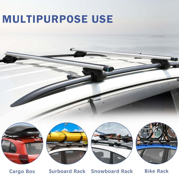 48" Car Roof Rack Cross Bar Cargo Luggage Carrier w/Lock For Hyundai Tucson 2022