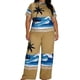 thumbnail image 3 of TaTaai Women's Printed Short Sleeve Two Piece Set Round Neck Crop Top and Pants Casual Lounge Set Stretchy Summer Outfit Gift, 3 of 7