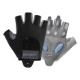 thumbnail image 3 of Guantes de ciclismo, guantes de medio , guantes de ciclismo acolchados, guantes deportivos para ciclismo, culturismo, levantamiento de pesas, Negro, 3 of 8