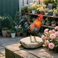 thumbnail image 5 of ICERUN 3Pcs Garden Statues,Acrylic Rooster Sculpture Garden Decorations,Animal Figure Statues Outdoor Statues,Style2, 5 of 7