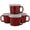Red, variant on 10 Strawberry Street 16 fl oz Set of 4 Soup Mug with Lid, Red
