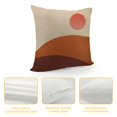 thumbnail image 4 of GOSMITH  Abstract Boho Bohemian Sunset Sunrise Sun and Moon Landscape Throw Pillow Cover Pillowcase Decor, Abstract Bohemia Farmhouse Sofa Bed Bedroom Home Decoration, 4 of 5