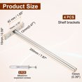 thumbnail image 2 of Uxcell 4 PCS Blind Shelf Supports, 8 Inch Heavy Duty Floating Shelf Bracket Silver, 2 of 7