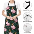 thumbnail image 6 of Lsque Pink Sleeping Fox Waterproof Apron Chef Aprons for Men Heavy Duty Chemical Work Apron Extra Long Grilling Aprons with Adjustable Bib Apron, 6 of 9