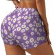 thumbnail image 1 of Balery Daisies Flowers Pantalones cortos de entrenamiento estampados para mujer, sin costuras, ajustados, para gimnasio, yoga, correr, deportes, ejercicio activo, fitness.-XX-Large, 1 of 8